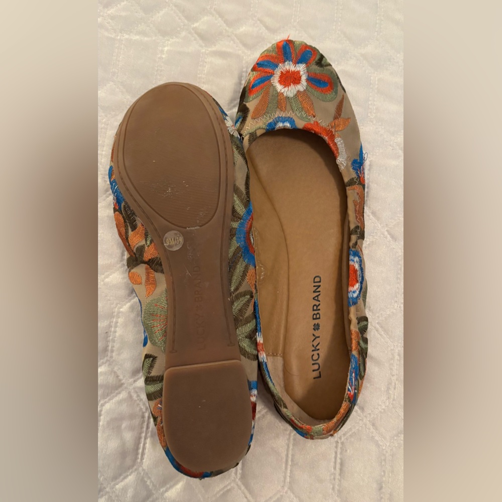 Lucky Brand Women's Floral Embroidered Flats - Multicolor - Picture 4 of 5
